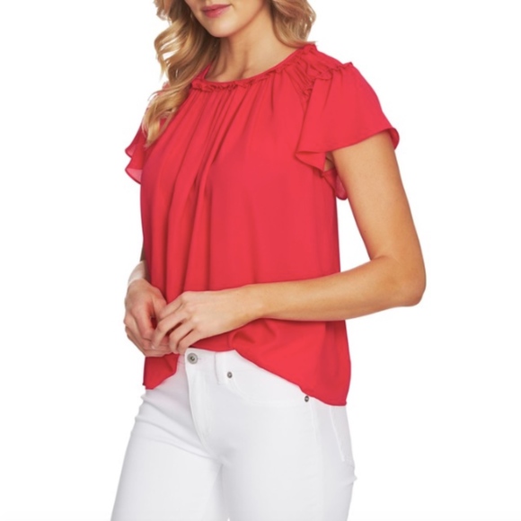 cece ruffle sleeve top